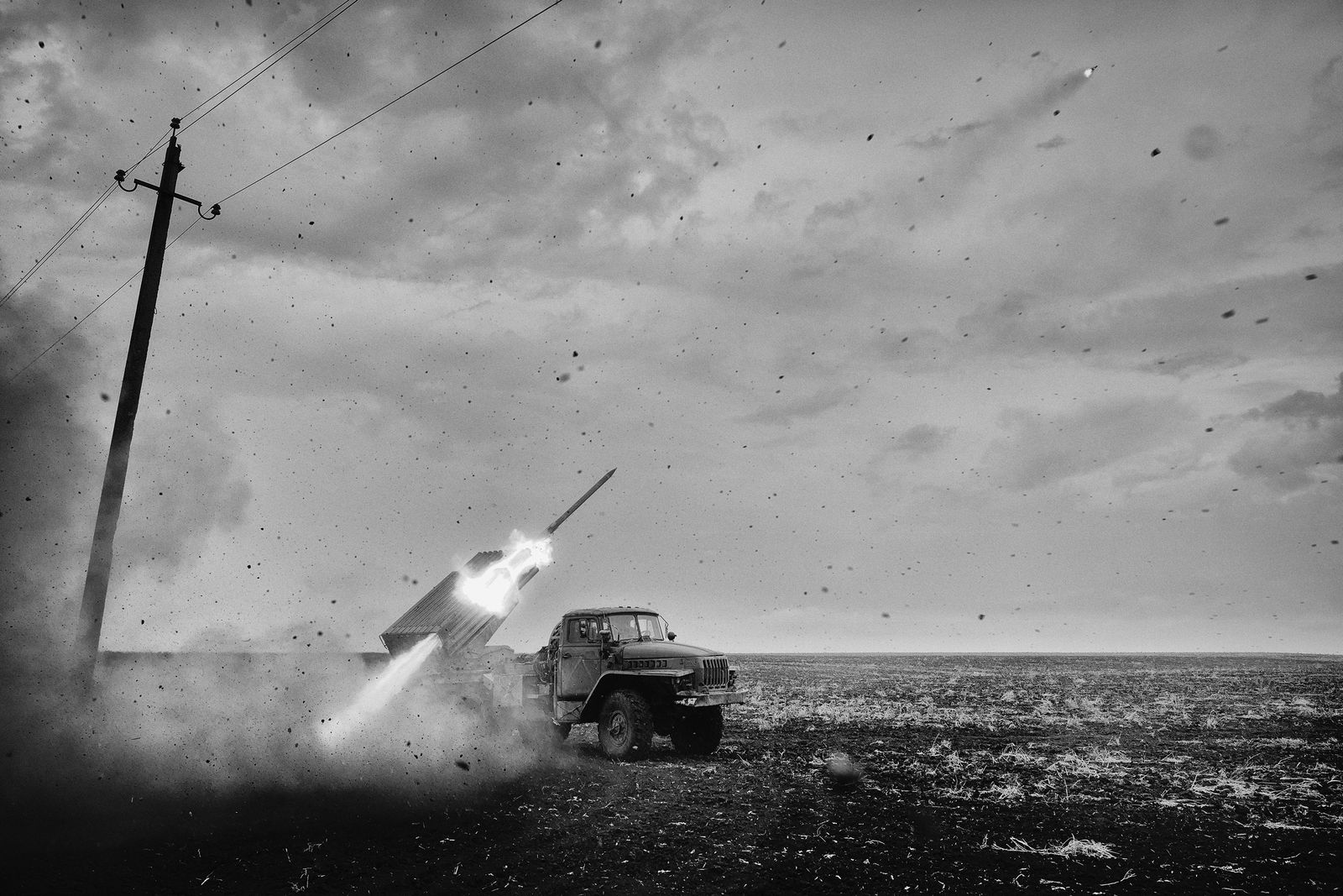 A rocket being launched.