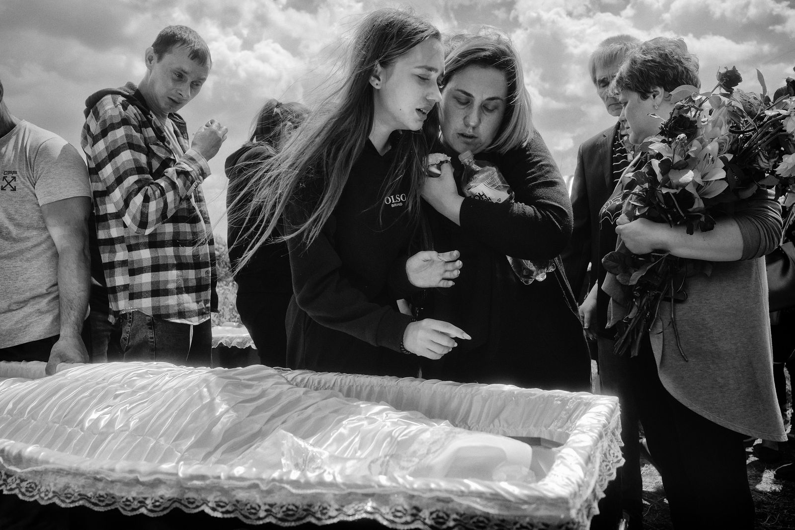 People at a funeral.
