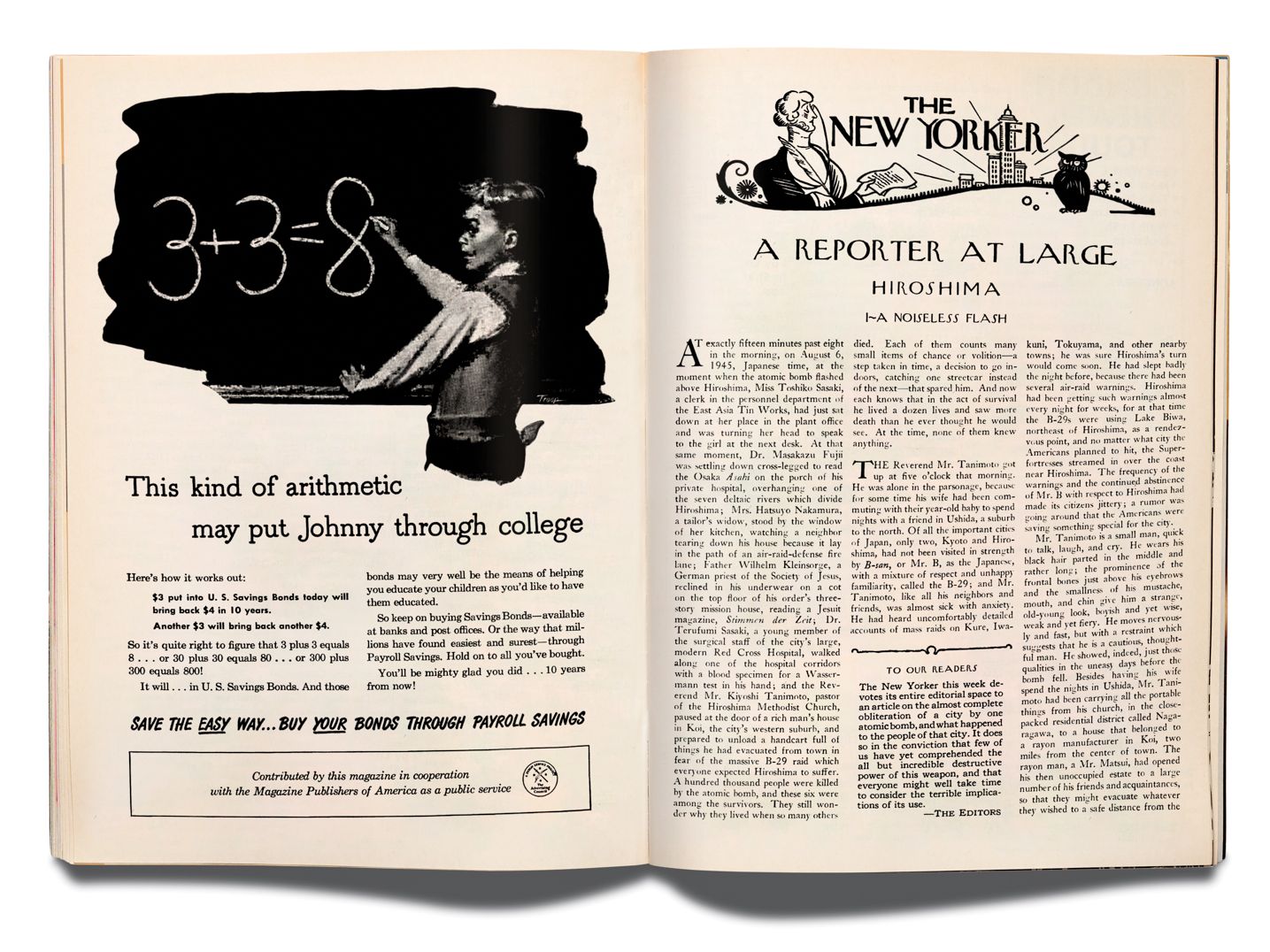 An archival spread of a magazine.